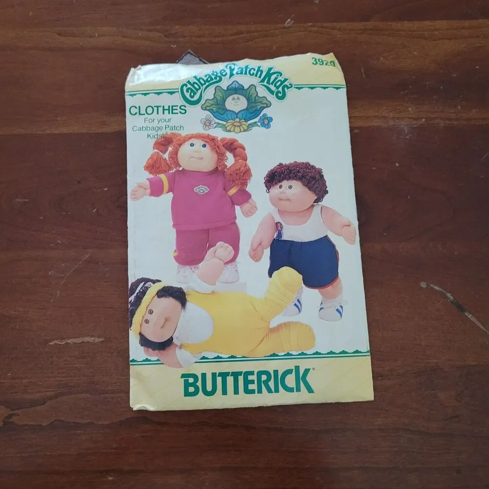3920 Vintage Cabbage Patch Sewing Pattern Clothes Butterick